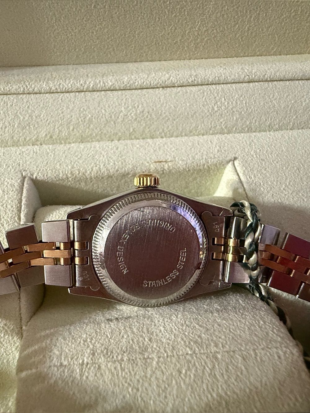AUTHENTIC 24mm Rolex Oyster Perpetual  MotherPearl Dial Diamonds Jubilee watch - Picture 7 of 16